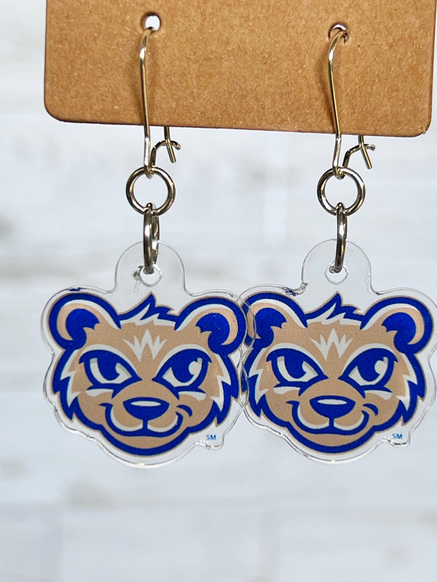 Olentangy Cheshire Elementary School Cubs Mascot Earrings