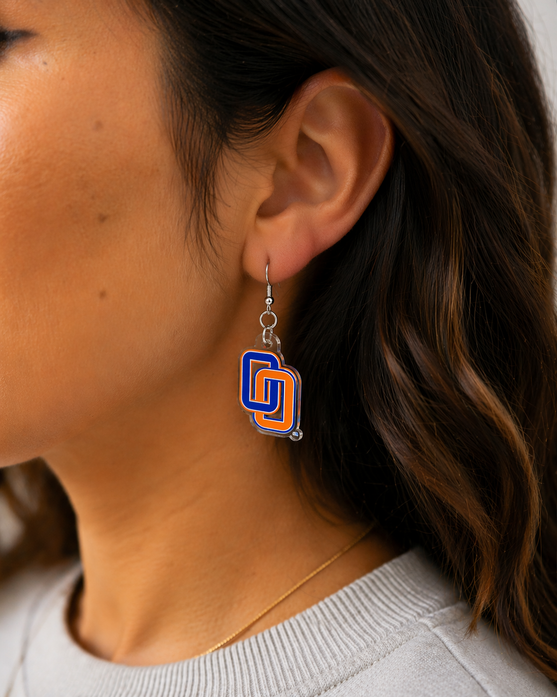 Olentangy Orange High School Pioneers Logo Spirit Earrings