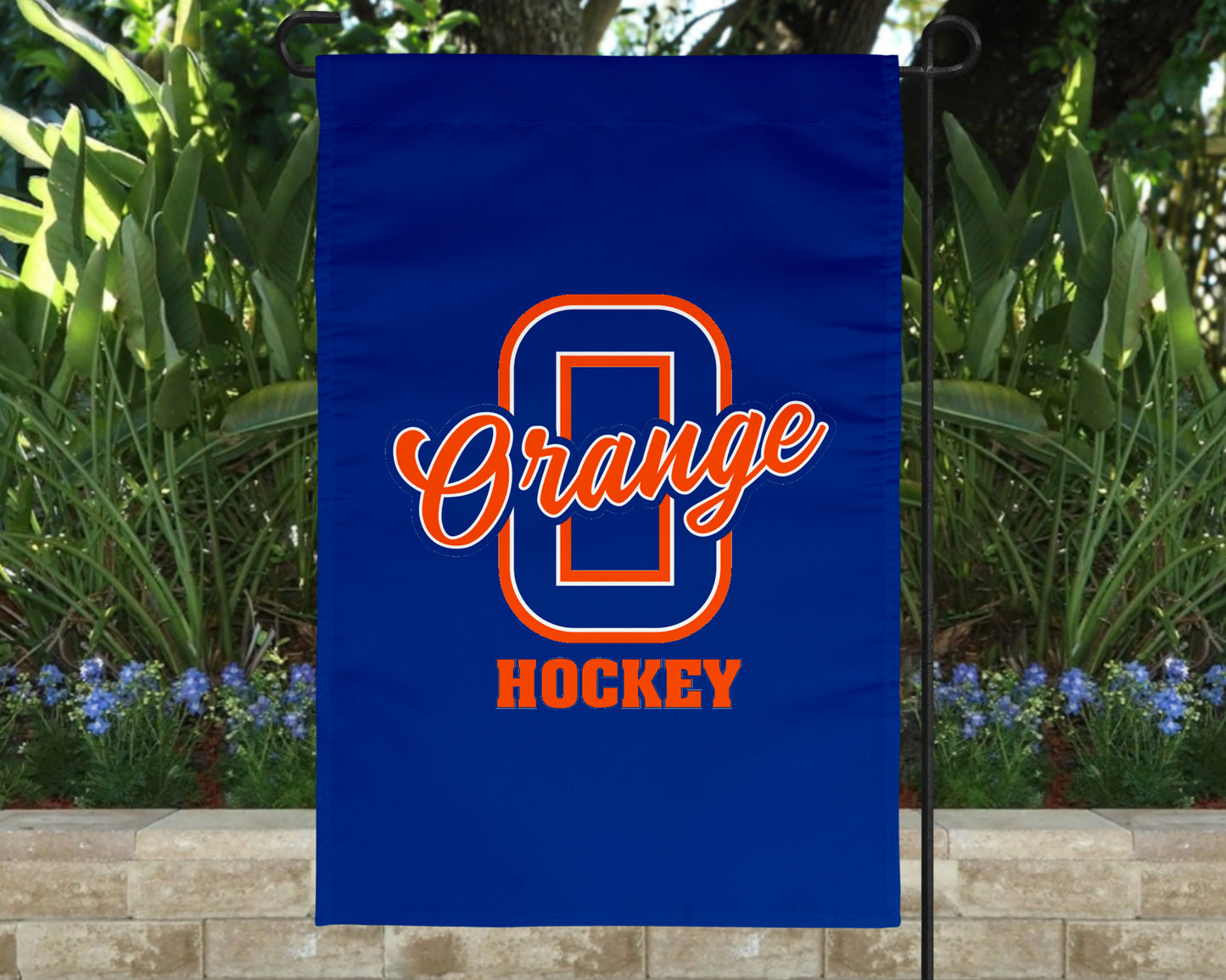 Olentangy Orange Hockey Garden Flag – Pioneers Hockey Yard Decor (11.8" x 17.7")