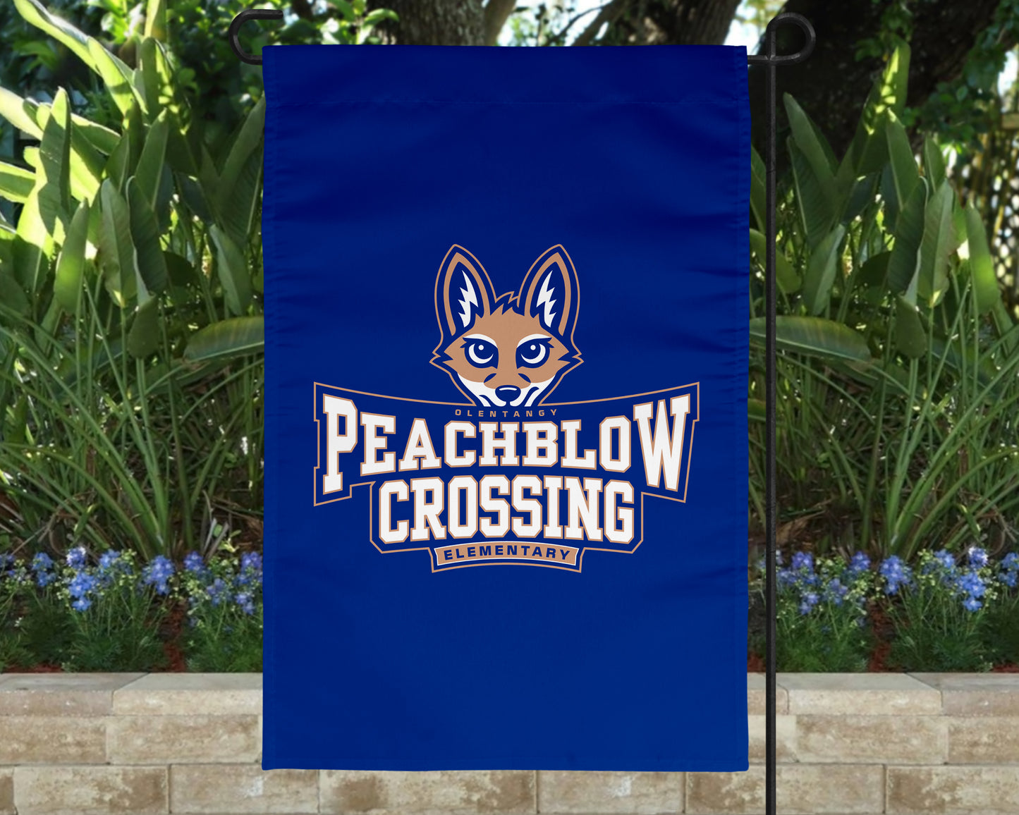 Olentangy Peachblow Crossing Elementary School Coyotes Garden Flag – School Mascot Yard Decor (11.8" x 17.7")