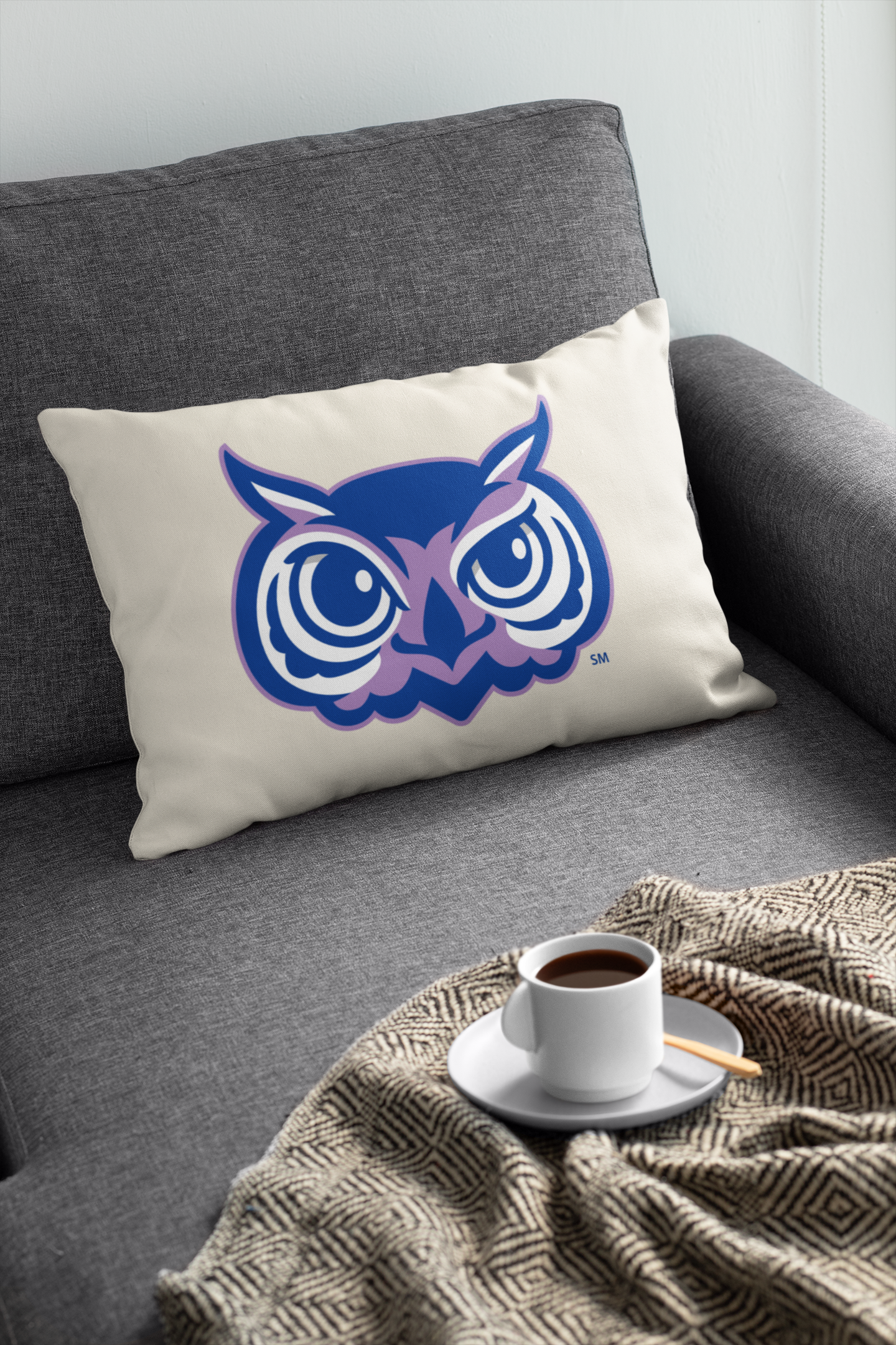 Olentangy Oak Creek Elementary School Owls Lumbar Pillow – 12x16" Decorative Throw Pillow with School Logo