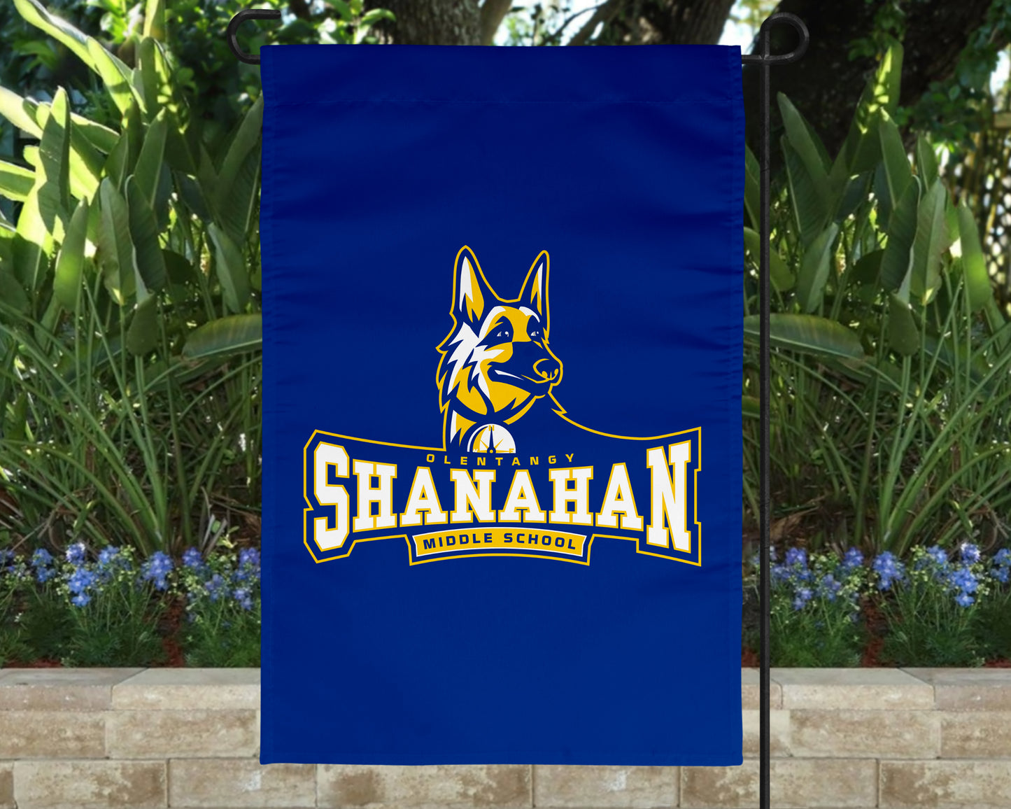 Shanahan Middle School Garden Flag – Sharks Yard Decor (11.8" x 17.7")