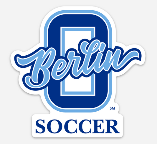 Berlin High School Soccer 4” Vinyl Sticker | Berlin Bears Soccer Sticker | Laptop & Water Bottle Decal