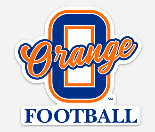 Olentangy Orange Football 4” Vinyl Sticker | Orange Pioneers Football Sticker | Laptop & Water Bottle Decal