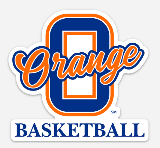 Olentangy Orange Basketball 4” Vinyl Sticker | Orange Pioneers Basketball Sticker | Laptop & Water Bottle Decal