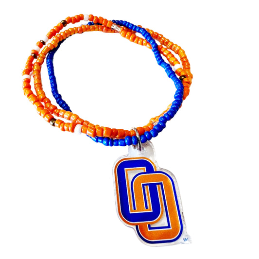 Olentangy Orange High School Pioneers Beaded Bracelet Stack