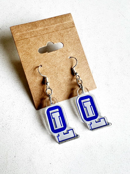 Olentangy Liberty High School Patriots Logo Spirit Earrings