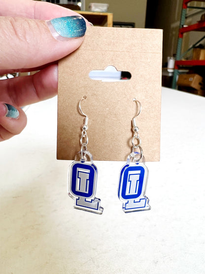 Olentangy Liberty High School Patriots Logo Spirit Earrings