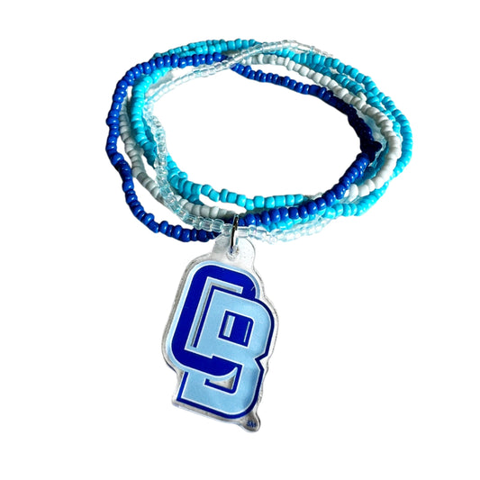 Olentangy Berlin High School Bears Logo Beaded Bracelet Stack