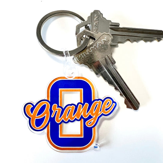 Olentangy Orange High School Acrylic Keychain Bag Tag