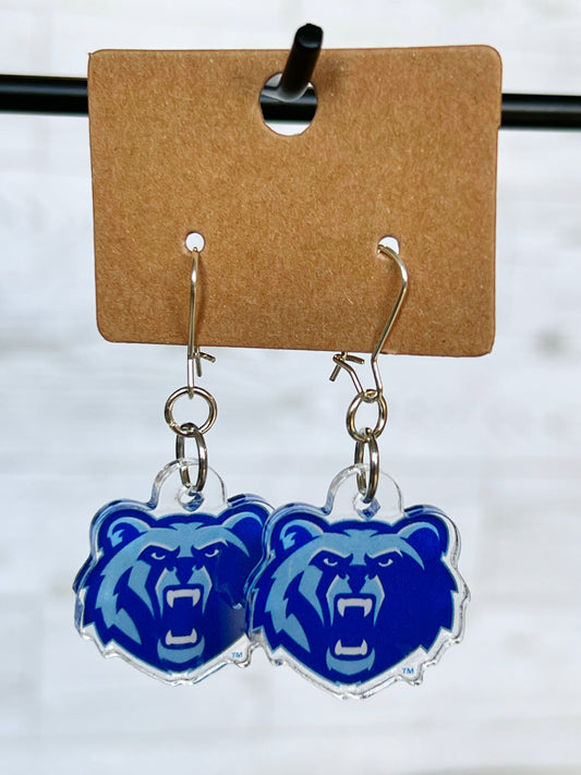 Olentangy Berlin High School Bears Logo Spirit Earrings