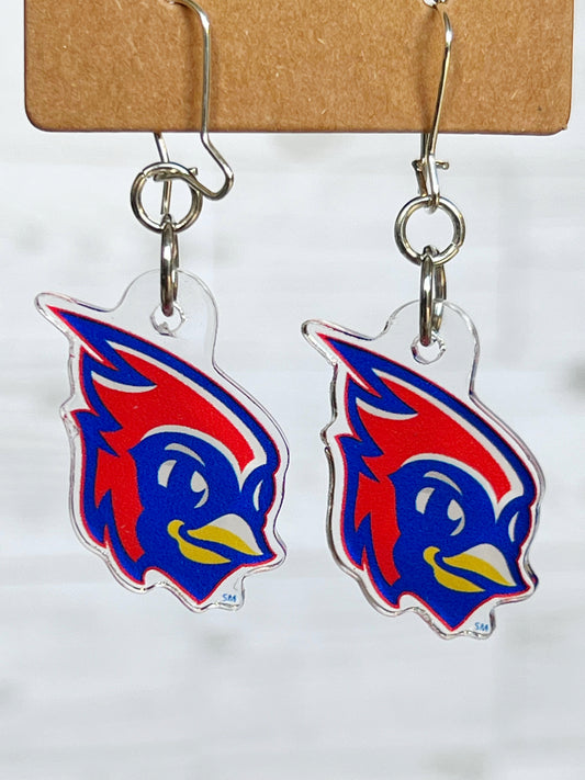 Olentangy Alum Creek Elementary School Cardinals Mascot Earrings
