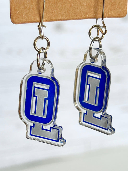 Olentangy Liberty High School Patriots Logo Spirit Earrings