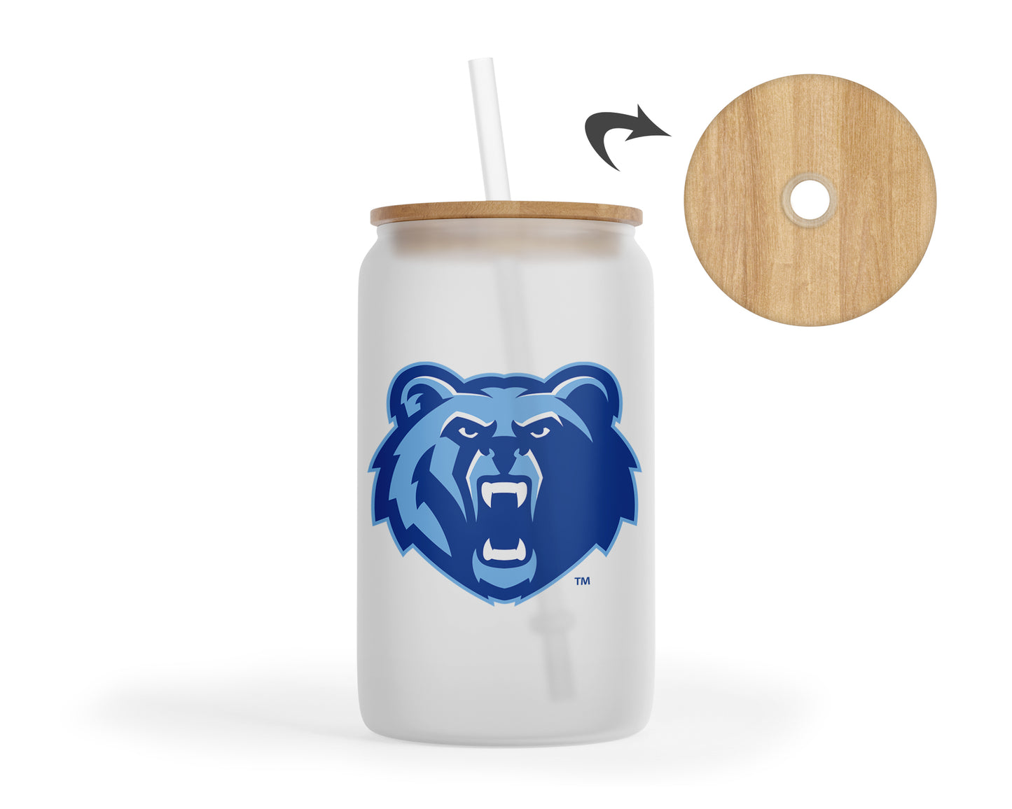 Olentangy Berlin High School Bears Glass Iced Coffee Tumbler