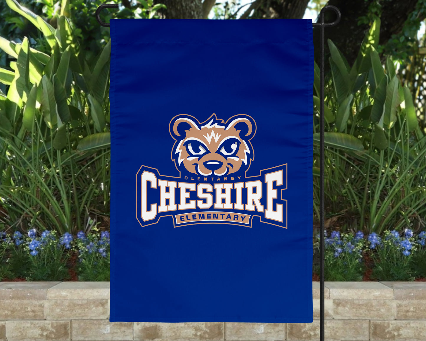 Olentangy Cheshire Elementary School Cubs Logo Garden Flag Yard Flag Outdoor Flag