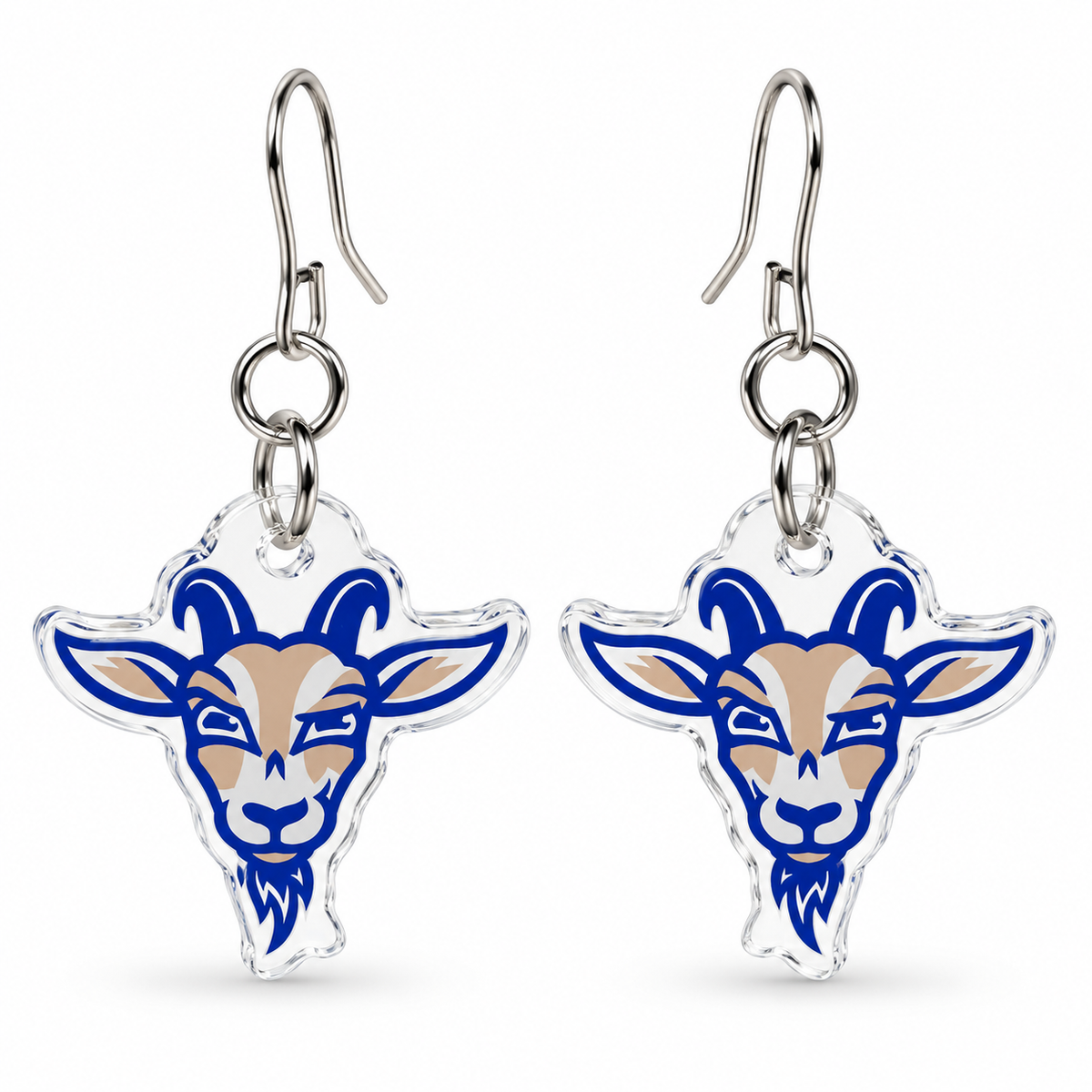 Olentangy Glen Oak Elementary School Goats Mascot Earrings