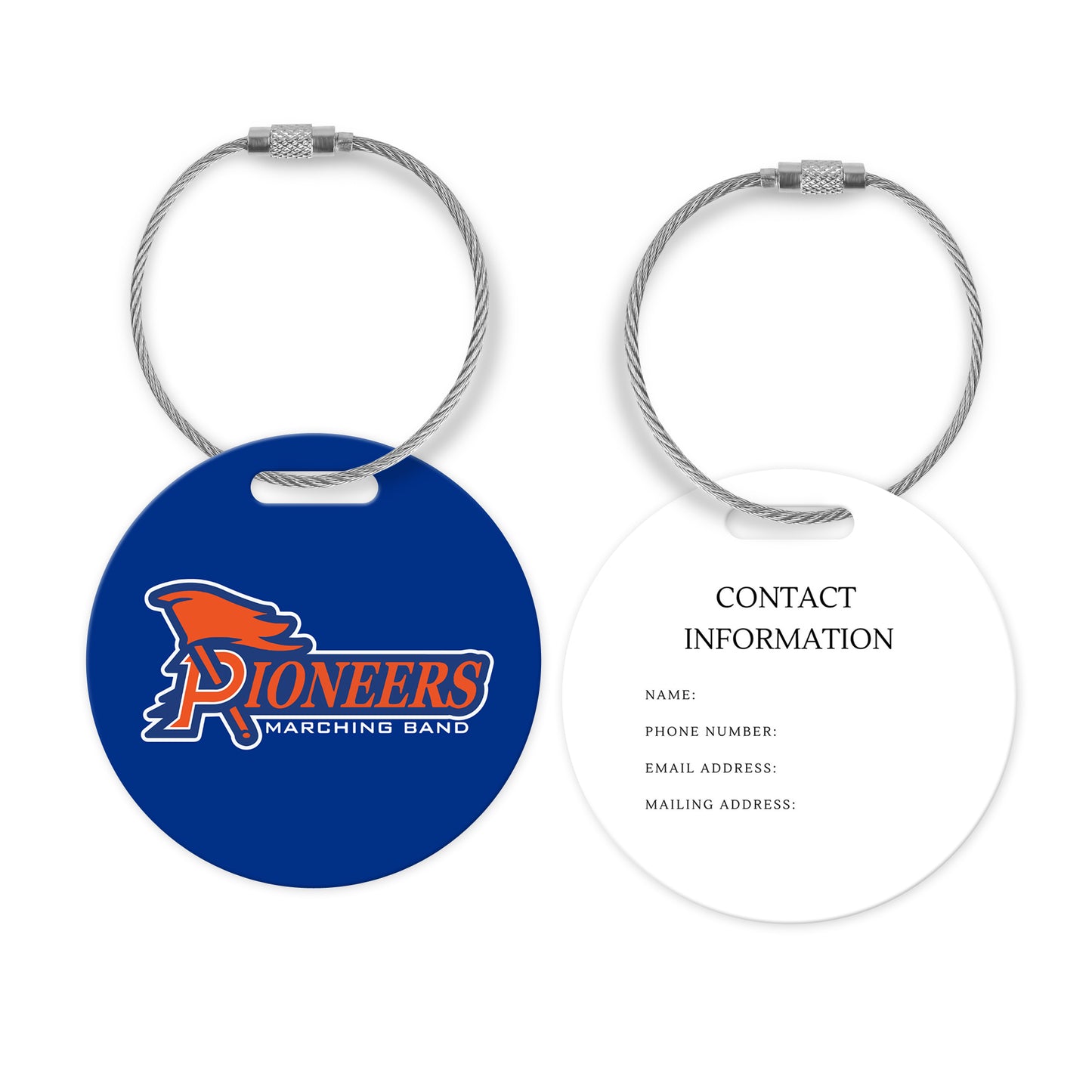 Olentangy Orange Marching Pioneers Instrument Case Tag Athletic Bag Tag Luggage Tag