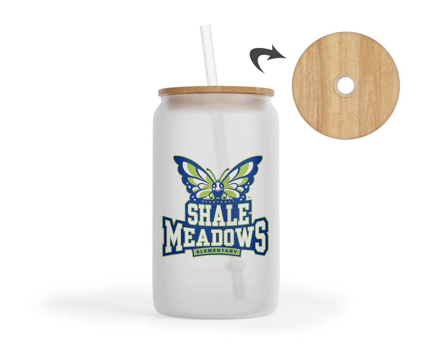 Olentangy Shale Meadows Elementary School Glass Iced Coffee Tumbler