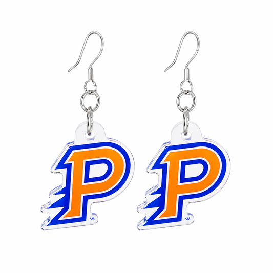 Olentangy Orange High School Pioneers Athletics Logo Spirit Earrings