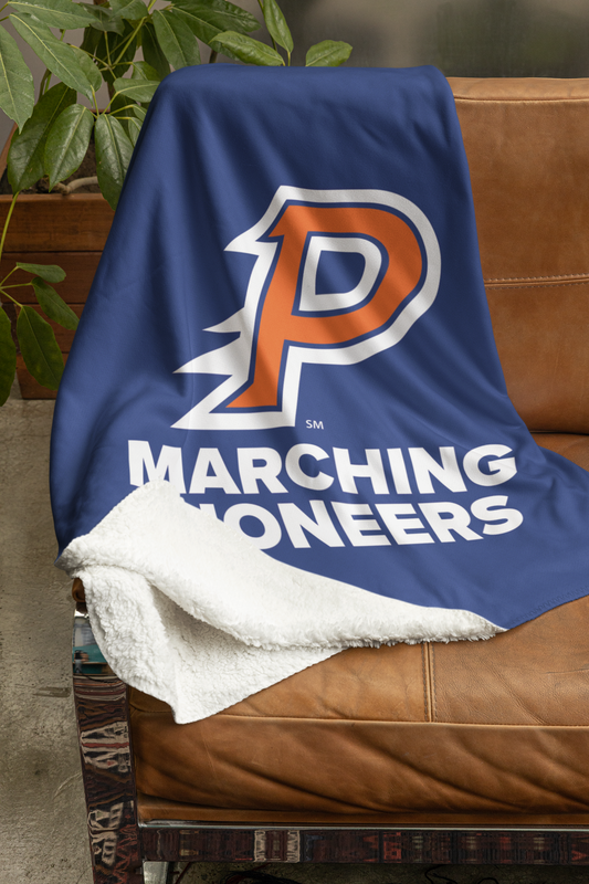 Olentangy Orange High School Marching Pioneers Sherpa Fleece Blanket – 50x60"