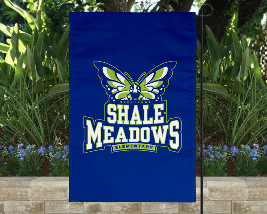 Olentangy Shale Meadows Elementary School Monarchs Logo Garden Flag Yard Flag Outdoor Flag